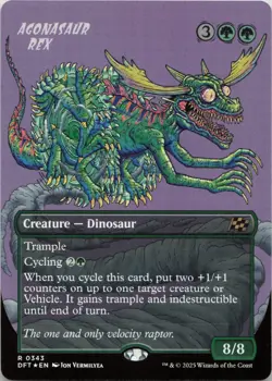 Agonasaur Rex (Borderless) - FOIL - R Aetherdrift 343 - MTG - Image 1