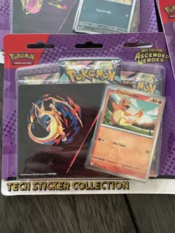 Pokemon Ascended Heroes Tech Sticker 3 pack blister-Lot of 5 Factory Sealed - Image 2