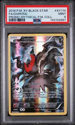 2016 POKEMON XY BLACK STAR PROMO MYTHICAL POKEMON COLL FULL ART/DARKRAI PSA 9 - Image 1