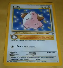 VINTAGE POKEMON BLACK STAR PROMO CARD - #31 CLEFFA (WOTC) NM - Image 1