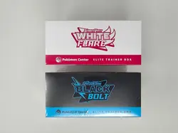 Black Bolt and White Flare POKEMON CENTER ETB Elite Trainer Box SEALED SET - Image 1