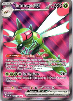 Pokemon TCG SV10: Destined Rivals Yanmega ex Ultra Rare Holofoil 206/182 NM - Image 1