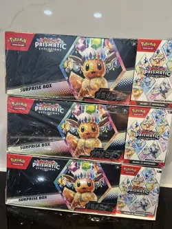 Lot of 3 Pokemon TCG Sam's Club Prismatic Evolutions Surprise Box/Booster Bundle - Image 1