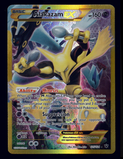 Pokemon TCG: XY Fates Collide - Alakazam EX 125/124 Full Art Secret Gold NM - Image 1