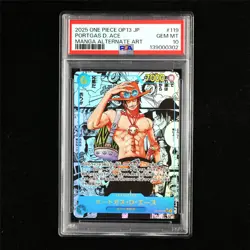 PSA 10 GEM MT 2025 One Piece JPN Portgas D. Ace OP13-119 SEC (Alt Art) - Image 2
