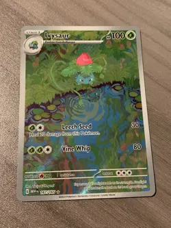 Ivysaur 167/165 Scarlet & Violet 151 Illustration Rare Holo Pokemon Card - Image 2