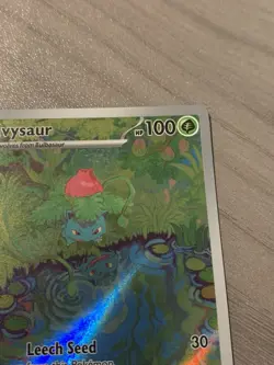 Ivysaur 167/165 Scarlet & Violet 151 Illustration Rare Holo Pokemon Card - Image 4