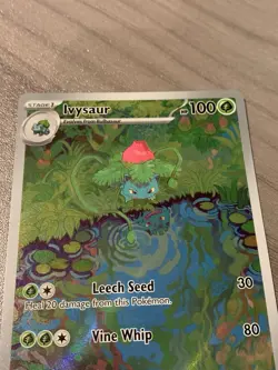 Ivysaur 167/165 Scarlet & Violet 151 Illustration Rare Holo Pokemon Card - Image 5