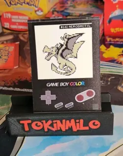 Pokemon Aerodactyl Vs. Charizard Alpha Omega Prism Holo Peru Gameboy Card - Image 2