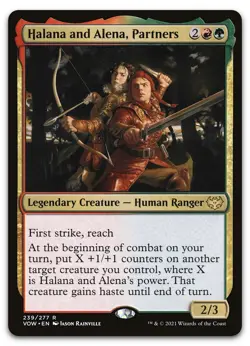 Halana and Alena, Partners #239 (NM) Crimson Vow VOW Magic MTG - Image 1