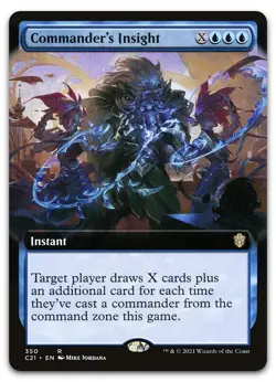 Commander's Insight (Extended Art) #350 (NM) Commander 2021 C21 Magic MTG - Image 1