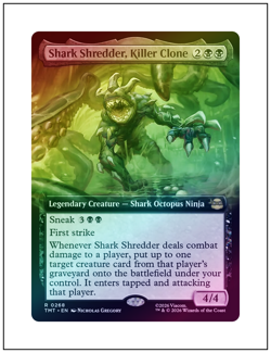 1x Shark Shredder, Killer Clone, Extended Art Foil, Magic MTG NM - Image 1