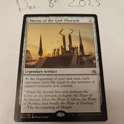 Throne of the God-Pharaoh Amonkhet #237 Rare MTG NM Non-foil - Image 1