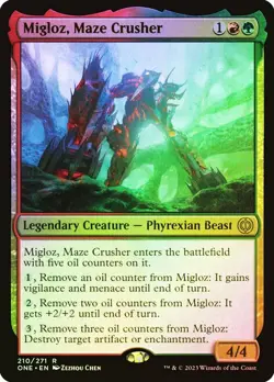 ONE Foil MIGLOZ MAZE CRUSHER 1x Rare Magic Phyrexia All Will Be One MTG NM - Image 1