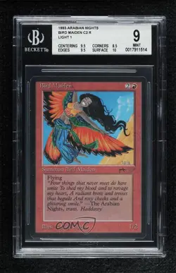 Bird Maiden (Light Mana Variant) Magic: Arabian Nights BGS 9 MINT 1993 - Image 1