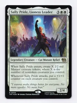 Sally Pride, Lioness Leader (Foil) 24 (R) MTG Teenage Mutant Ninja Turtles (TMT) - Image 1