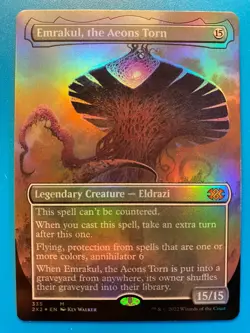 MTG 1x FOIL BORDERLESS Emrakul, the Aeons Torn # 335 Double Masters Magic x1 NM - Image 1