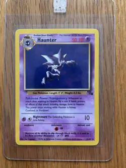 Pokemon TCG Haunter 21/62 Fossil Set Regular Unlimited Non-Holo Card NM/LP - Image 1