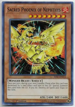 Yu-Gi-Oh! Hidden Summoners SACRED PHOENIX OF NEPHTHYS SR #HISU-EN012 - Image 1
