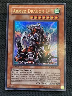 Yu-Gi-Oh Armed Dragon LV7 SOD-EN015 Ultra Rare 1st Edition LP - Image 1