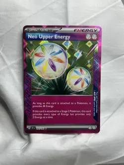 Neo Upper Energy Pokemon Card - Temporal Forces 162/162 ACE SPEC Holo Rare NM - Image 1