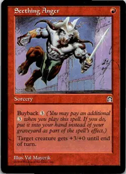 Seething Anger Magic The Gathering Stronghold Card Light Play X1 - Image 1