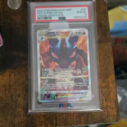 Pokemon Lucario VSTAR SWSH291 Crown Zenith ETB Promo VSTAR Holo PSA 10 Card - Image 1