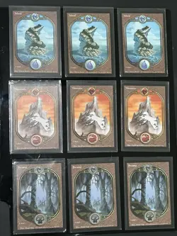 Magic The Gathering Basic Land Lot Island, Mountain, Swamp 9 Cards English - Image 1