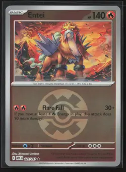 Entei Rare ME: Ascended Heroes 025/217 NM Pokemon Card Reverse Holo - Image 1