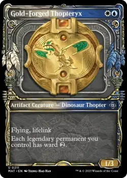 Gold-Forged Thopteryx (Halo Foil) -Foil Light Play MTG - Image 1