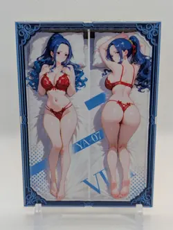 One Piece CCG Vivi Bed Red Lingerie Set Metal Waifu Card 🔥 - Image 1