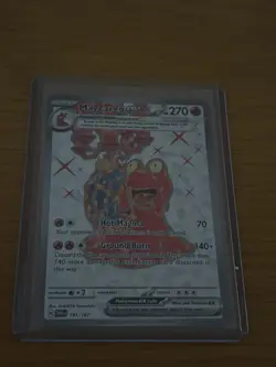 Pokemon TCG Magcargo EX Scarlet & Violet Twilight Masquerade Holo Card 191/167 - Image 2