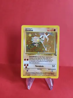 Pokemon Karte/card - Hitmonlee Kicklee 7/62 - Fossil Holo - Light Played - Image 1