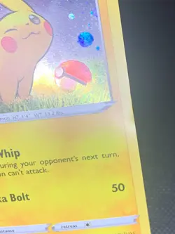 Pikachu SWSH039 Cosmos Holo - SWSH Promo Pokemon Card - DMG - Image 2