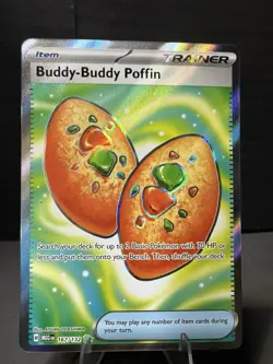 Buddy-Buddy Poffin Ultra Rare 167/132 Me01: Mega Evolution Holo Trainer Card - Image 1