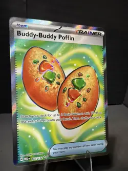 Buddy-Buddy Poffin Ultra Rare 167/132 Me01: Mega Evolution Holo Trainer Card - Image 2