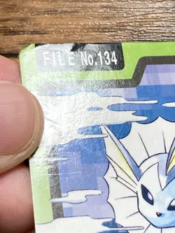 Pokemon Carddass Card Vaporeon File No.134 Bandai Pocket Monsters 1997 - Image 3