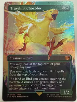 Chocobo Creature-Bird Foil M0210 FFVII Magic the Gathering Card 2025 Traveling - Image 1
