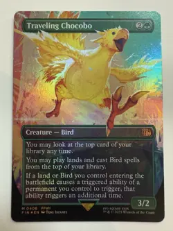 Chocobo Creature-Bird Foil M0210 FFVII Magic the Gathering Card 2025 Traveling - Image 2