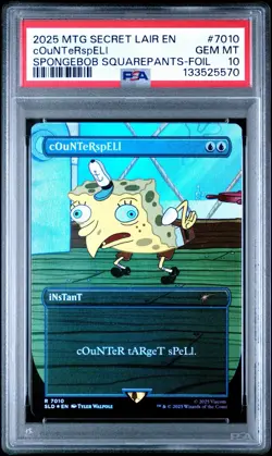 2025 MAGIC THE GATHERING SECRET LAIR DROP 7010 cOuNTeRspELl FOIL PSA 10 LABEL SP - Image 1