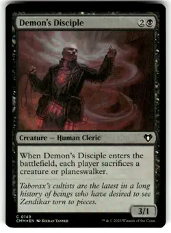FOIL - Demon's Disciple - Commander Masters - MTG - Image 1
