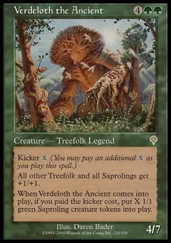 MTG Verdeloth the Ancient, Invasion, Damaged, English - Image 1