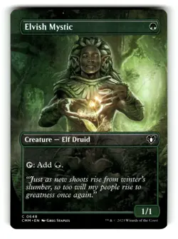 Elvish Mystic (Borderless) 648 - Commander Masters - MTG - Image 1
