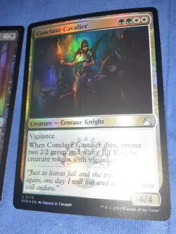 MTG Magic the Gathering Conclave Cavalier (173/Ravnica Remastered NM FOIL HOLO - Image 1