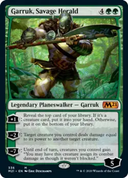 Garruk, Savage Herald - Foil - Planeswalker Exclusive - Heavily Played, English - Image 1