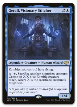 Geralf, Visionary Stitcher #61 (NM) Crimson Vow VOW Magic MTG - Image 1