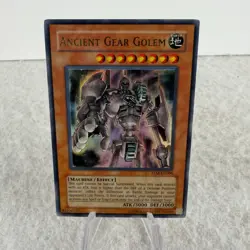 Yu-Gi-Oh! Ancient Gear Golem TLM-EN006 Ultra Rare The Lost Millennium Earth - Image 1