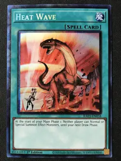Yu-Gi-Oh TCG #RA03-EN058 Heat Wave 1st Edition Collector's Rare LP - Image 1