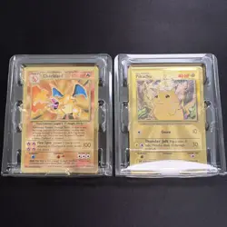 Pokemon Celebrations Gold Metal Charizard & Pikachu Cards 25th Anniversary Base - Image 1