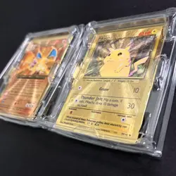 Pokemon Celebrations Gold Metal Charizard & Pikachu Cards 25th Anniversary Base - Image 2